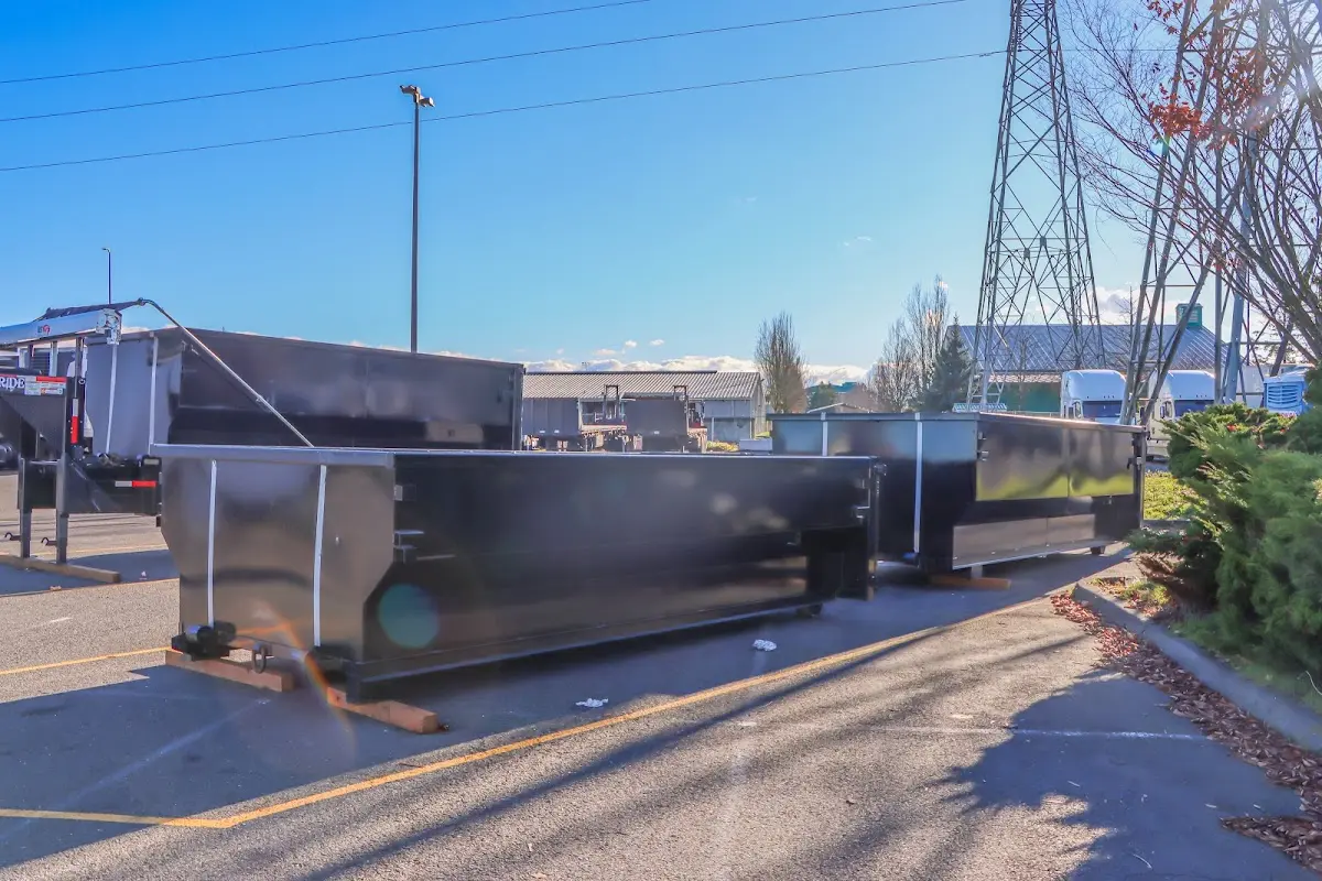 Roll-off dumpster ready for waste disposal at job site for 20 Yard Dumpster Rental in Cottonwood Heights